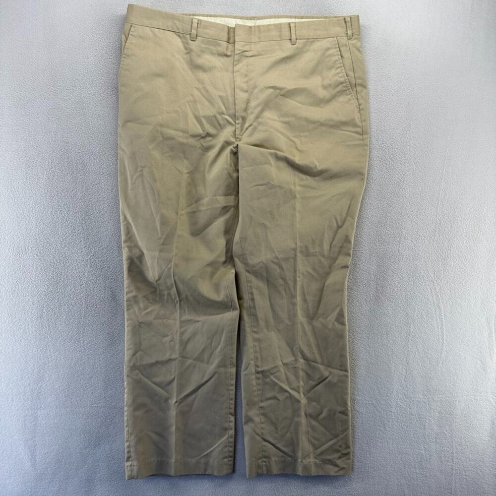 Vintage Knightsbridge Pants men's 40x30 Tan Baggy Trousers Talon USA made 70s
